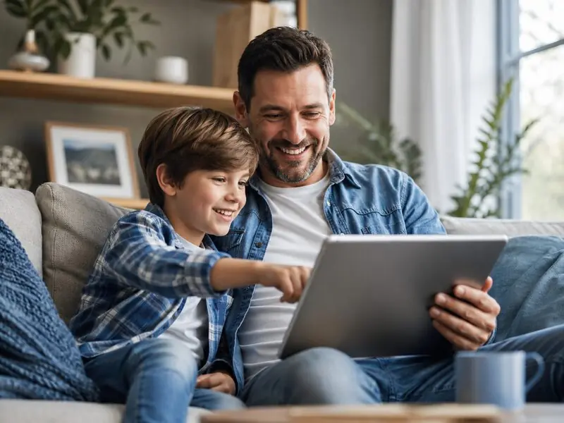 Resident getting friendly tech help at home